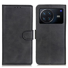 Funda de Cuero Cartera con Soporte Carcasa A05D para Vivo X Note Negro