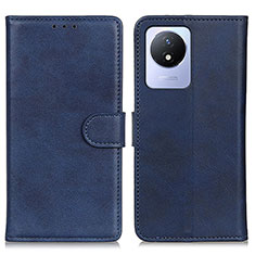 Funda de Cuero Cartera con Soporte Carcasa A05D para Vivo Y02 Azul