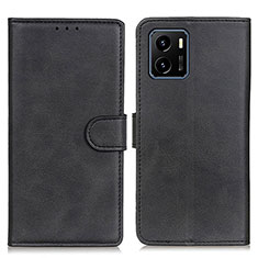 Funda de Cuero Cartera con Soporte Carcasa A05D para Vivo Y10 t1 Negro