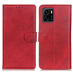 Funda de Cuero Cartera con Soporte Carcasa A05D para Vivo Y15C Rojo