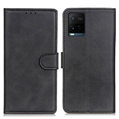 Funda de Cuero Cartera con Soporte Carcasa A05D para Vivo Y21 Negro