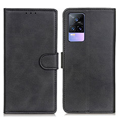 Funda de Cuero Cartera con Soporte Carcasa A05D para Vivo Y73 (2021) Negro