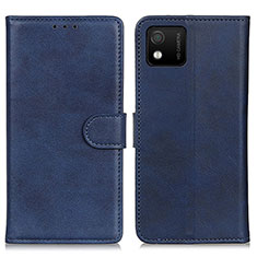 Funda de Cuero Cartera con Soporte Carcasa A05D para Wiko Y52 Azul