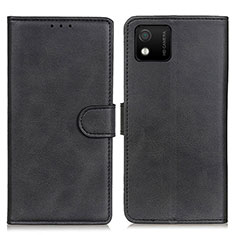 Funda de Cuero Cartera con Soporte Carcasa A05D para Wiko Y52 Negro