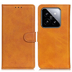 Funda de Cuero Cartera con Soporte Carcasa A05D para Xiaomi Mi 14 Pro 5G Marron