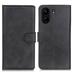 Funda de Cuero Cartera con Soporte Carcasa A05D para Xiaomi Poco C65 Negro