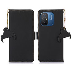 Funda de Cuero Cartera con Soporte Carcasa A05D para Xiaomi Redmi 11A 4G Negro