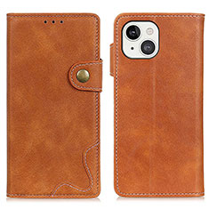 Funda de Cuero Cartera con Soporte Carcasa A06 para Apple iPhone 13 Marron