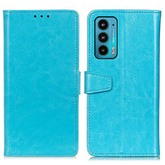 Funda de Cuero Cartera con Soporte Carcasa A06D para Motorola Moto Edge Lite 5G Azul Cielo