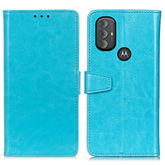 Funda de Cuero Cartera con Soporte Carcasa A06D para Motorola Moto G Play (2023) Azul Cielo