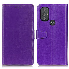 Funda de Cuero Cartera con Soporte Carcasa A06D para Motorola Moto G Play (2023) Morado