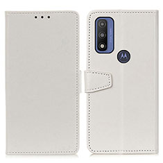 Funda de Cuero Cartera con Soporte Carcasa A06D para Motorola Moto G Pure Blanco