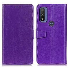 Funda de Cuero Cartera con Soporte Carcasa A06D para Motorola Moto G Pure Morado