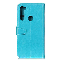 Funda de Cuero Cartera con Soporte Carcasa A06D para Motorola Moto One Fusion Plus Azul Cielo