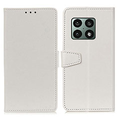 Funda de Cuero Cartera con Soporte Carcasa A06D para OnePlus 10 Pro 5G Blanco