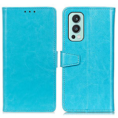 Funda de Cuero Cartera con Soporte Carcasa A06D para OnePlus Nord 2 5G Azul Cielo