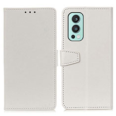 Funda de Cuero Cartera con Soporte Carcasa A06D para OnePlus Nord 2 5G Blanco