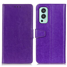 Funda de Cuero Cartera con Soporte Carcasa A06D para OnePlus Nord 2 5G Morado