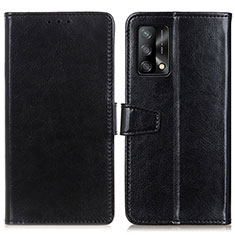 Funda de Cuero Cartera con Soporte Carcasa A06D para Oppo F19 Negro