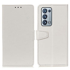 Funda de Cuero Cartera con Soporte Carcasa A06D para Oppo Reno6 Pro+ Plus 5G Blanco