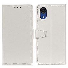 Funda de Cuero Cartera con Soporte Carcasa A06D para Samsung Galaxy A03 Core Blanco