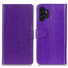 Funda de Cuero Cartera con Soporte Carcasa A06D para Samsung Galaxy A13 4G Morado