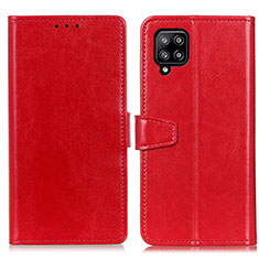 Funda de Cuero Cartera con Soporte Carcasa A06D para Samsung Galaxy A22 4G Rojo