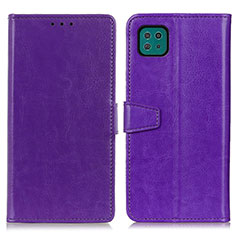 Funda de Cuero Cartera con Soporte Carcasa A06D para Samsung Galaxy A22 5G Morado