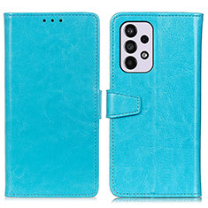 Funda de Cuero Cartera con Soporte Carcasa A06D para Samsung Galaxy A33 5G Azul Cielo