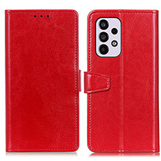 Funda de Cuero Cartera con Soporte Carcasa A06D para Samsung Galaxy A33 5G Rojo