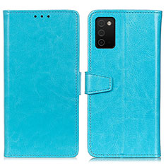 Funda de Cuero Cartera con Soporte Carcasa A06D para Samsung Galaxy F02S SM-E025F Azul Cielo