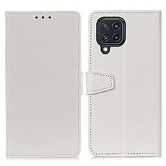 Funda de Cuero Cartera con Soporte Carcasa A06D para Samsung Galaxy M32 4G Blanco