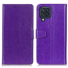 Funda de Cuero Cartera con Soporte Carcasa A06D para Samsung Galaxy M32 4G Morado