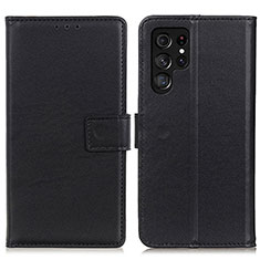 Funda de Cuero Cartera con Soporte Carcasa A06D para Samsung Galaxy S21 Ultra 5G Negro