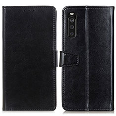 Funda de Cuero Cartera con Soporte Carcasa A06D para Sony Xperia 10 III Lite Negro