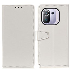 Funda de Cuero Cartera con Soporte Carcasa A06D para Xiaomi Mi 11 Pro 5G Blanco