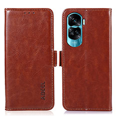 Funda de Cuero Cartera con Soporte Carcasa A07D para Huawei Honor 90 Lite 5G Marron