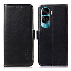 Funda de Cuero Cartera con Soporte Carcasa A07D para Huawei Honor 90 Lite 5G Negro