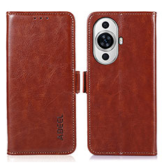 Funda de Cuero Cartera con Soporte Carcasa A07D para Huawei Nova 11 Marron