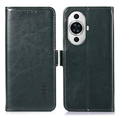 Funda de Cuero Cartera con Soporte Carcasa A07D para Huawei Nova 11 Ultra Verde