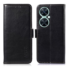 Funda de Cuero Cartera con Soporte Carcasa A07D para Huawei Nova 11i Negro