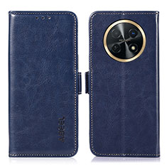 Funda de Cuero Cartera con Soporte Carcasa A07D para Huawei Nova Y91 Azul