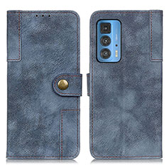 Funda de Cuero Cartera con Soporte Carcasa A07D para Motorola Moto Edge 20 Pro 5G Azul