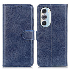 Funda de Cuero Cartera con Soporte Carcasa A07D para Motorola Moto Edge 30 Pro 5G Azul