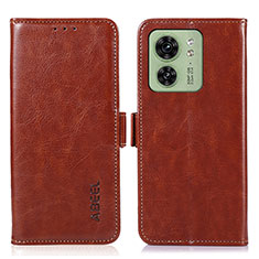 Funda de Cuero Cartera con Soporte Carcasa A07D para Motorola Moto Edge 40 5G Marron