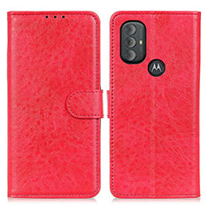 Funda de Cuero Cartera con Soporte Carcasa A07D para Motorola Moto G Play Gen 2 Rojo