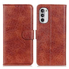 Funda de Cuero Cartera con Soporte Carcasa A07D para Motorola MOTO G52 Marron