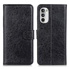 Funda de Cuero Cartera con Soporte Carcasa A07D para Motorola MOTO G52 Negro