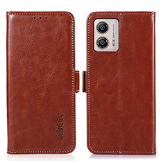 Funda de Cuero Cartera con Soporte Carcasa A07D para Motorola Moto G53 5G Marron