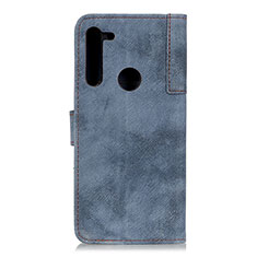 Funda de Cuero Cartera con Soporte Carcasa A07D para Motorola Moto One Fusion Plus Azul